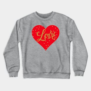 Love in red heart Crewneck Sweatshirt